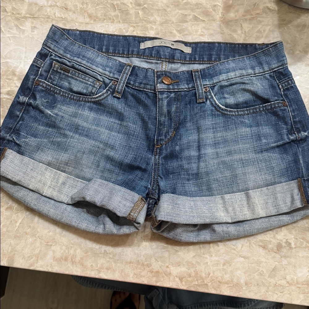 Joe’s Blue Denim Cuffed Shorts